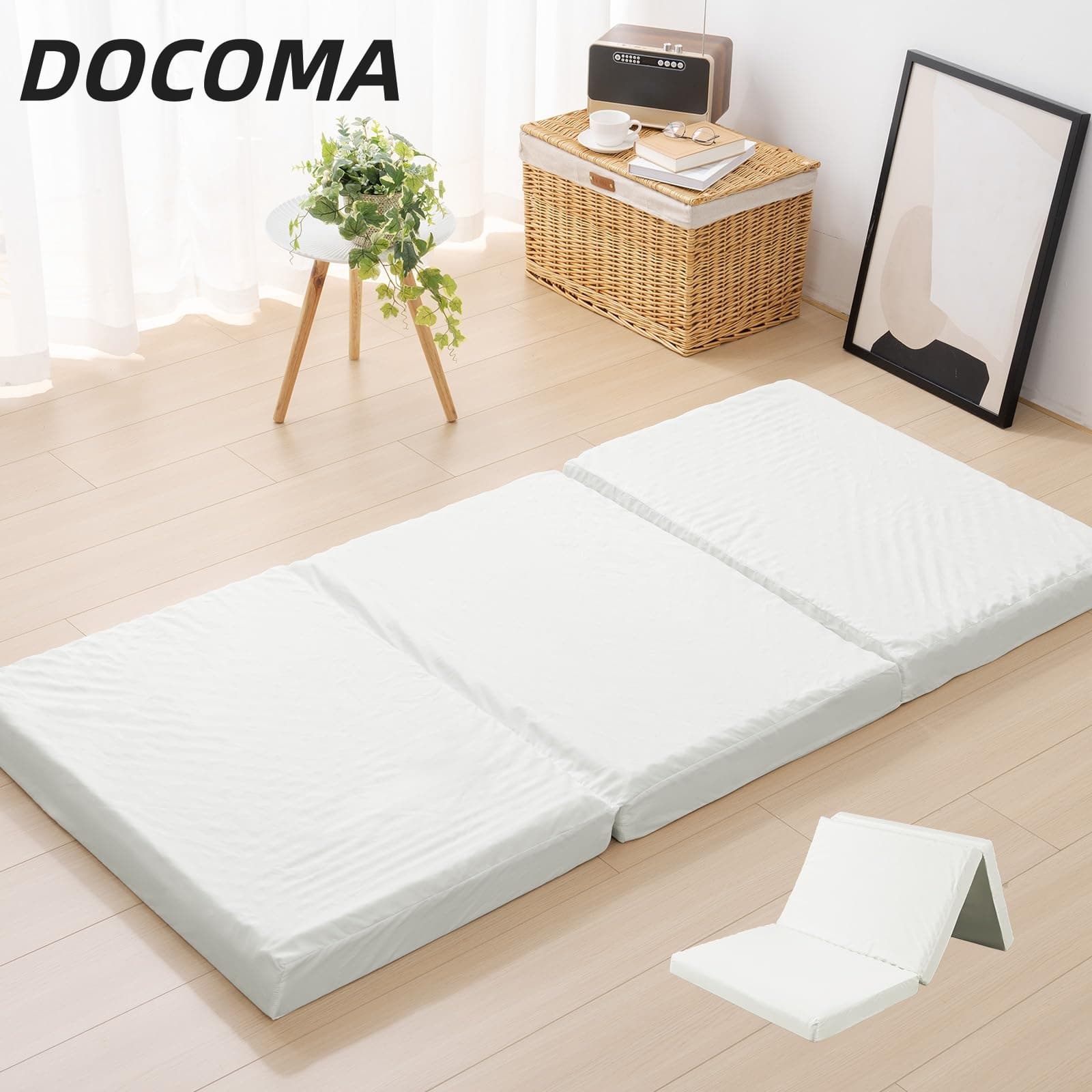 【貨物輸送無料】高手向かいマットレス 虚蝉ダブル 三つ折り 極厚10糎 20D おりたたみマットレス 高手向かい ベットつや消し 敷き布団 凸凹製作 体圧分散 程似つかわしい硬さ 抗菌防臭 洗える覆いかぶせる 通気性が好いたらしい オール時節 120x195x10糎 白いこと