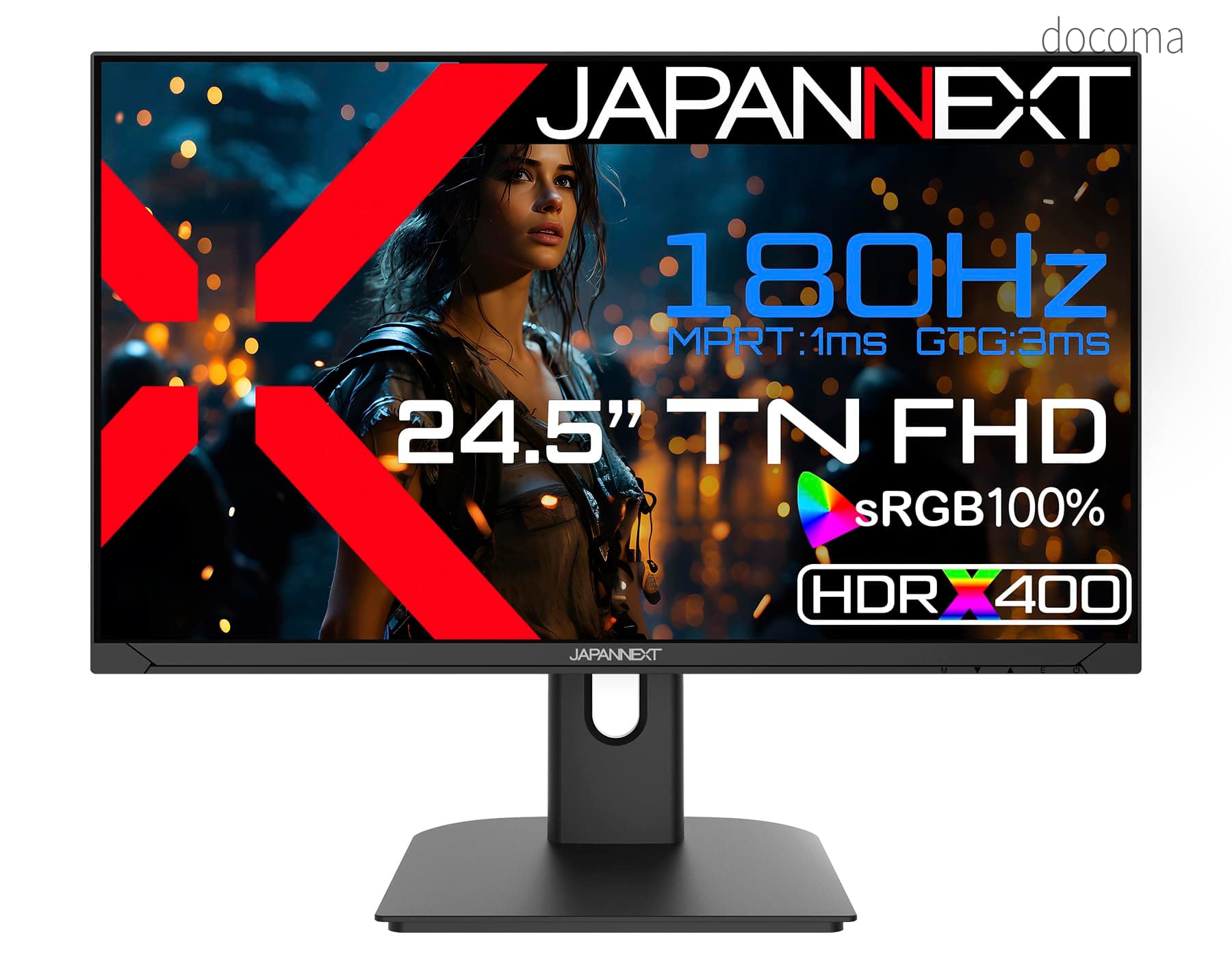 【貨物輸送無料】24.5in ゲーミングモニター 180サイクル 1ms 盛りだくさん固定ディスク 1920x1080解像力 TN ダイアログボックス 見せびらかす (HDMI/DisplayPort/ブルーライトカット / 可視性角170°) JN-245GT180FHDR