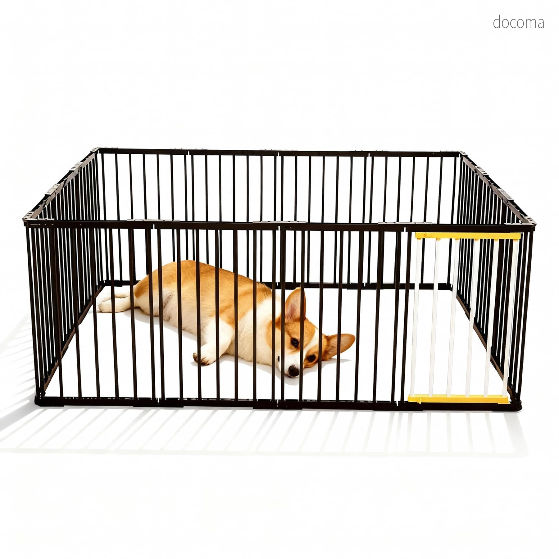【貨物輸送無料】愛玩動物倶楽部 犬 倶楽部伏せ籠 犬ゲージ 犬伏せ籠 DIY 12枚 14枚 16枚 繋ぎ合わせる式 飾り気の無い組み立て 手道具不必要 折りたたみ レイアウト親しさ 多頭用 (黒いこと-14枚)