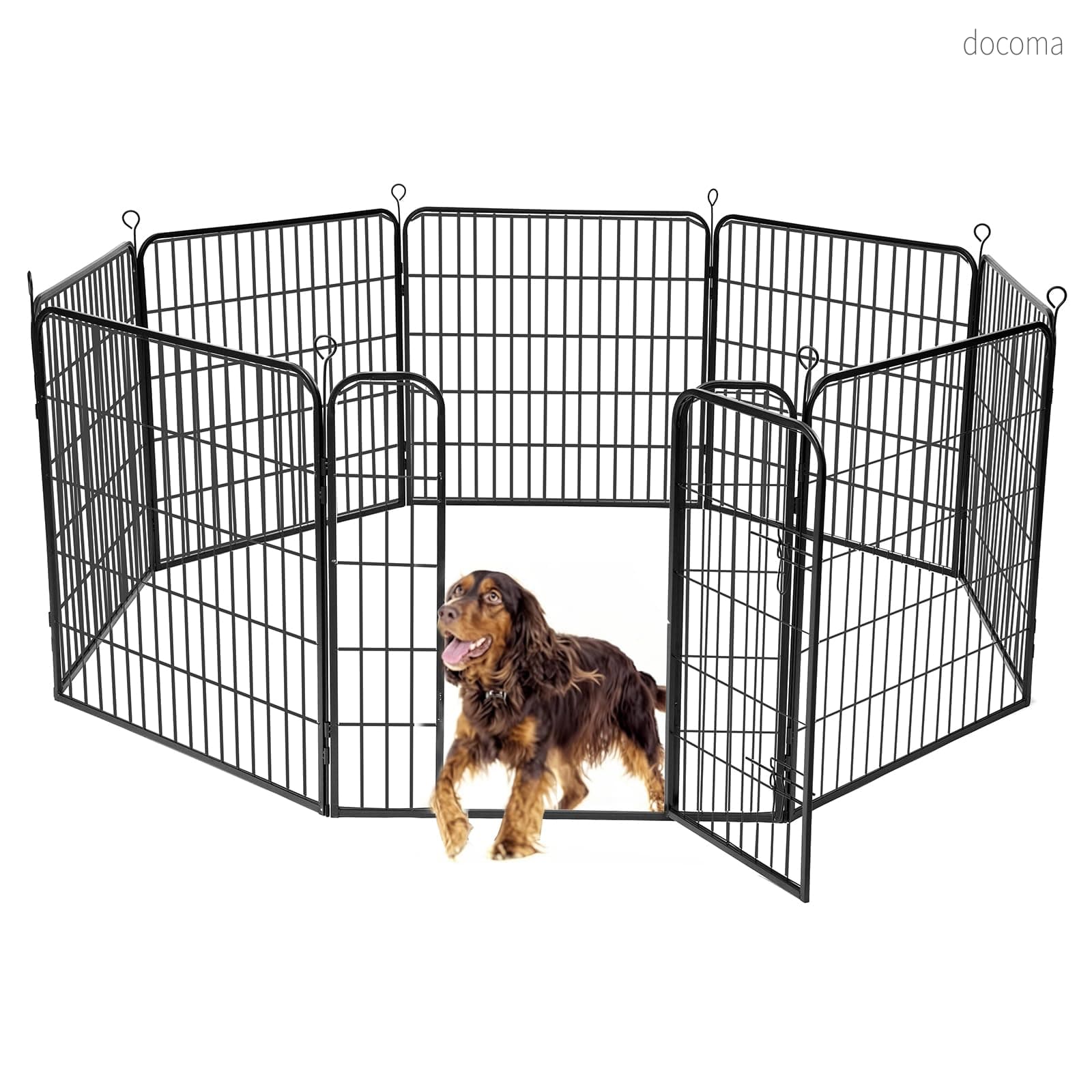 【貨物輸送無料】大型犬用 折りたたみ式 金属元素駒寄せ  室内外兼用  薄墨色 (黒いこと 高さ80糎-八枚)