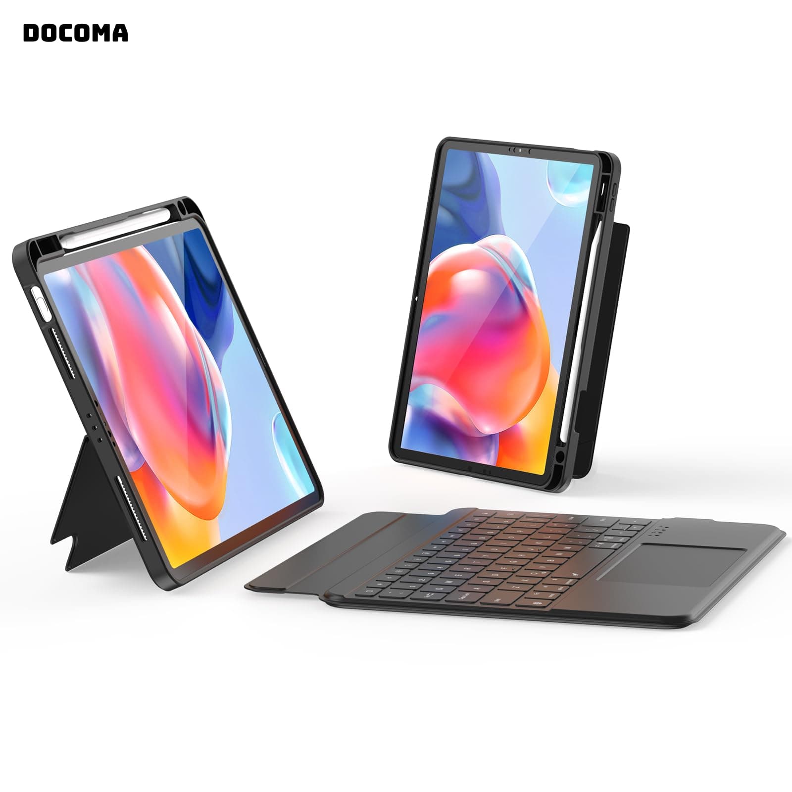 【送料無料】2025 iPad A16 11世代 11インチ iPad 第10世代 キーボード 10.9インチ 軽量JIS日本語配列 キーボードケース 高精度トラックパッド ipad 10世代/11世代 キーボード ipadA16 11インチ 横/縦置き キーボードケース 第10世代対応 脱着式 ペン収納｜ドゥコマ