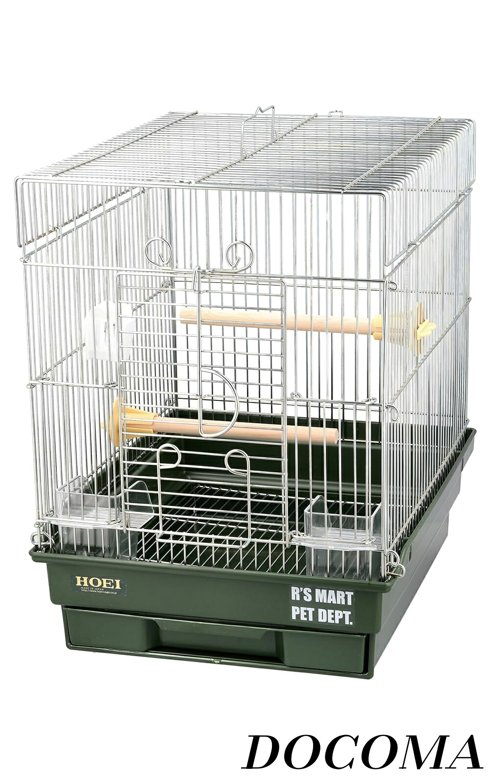 【まとめ買いで最大500円OFFクーポン!】【送料無料】PET DEPT. ホーエイ21手のり グリーン 限定カラー 鳥籠 ケージ インコ 中型インコ