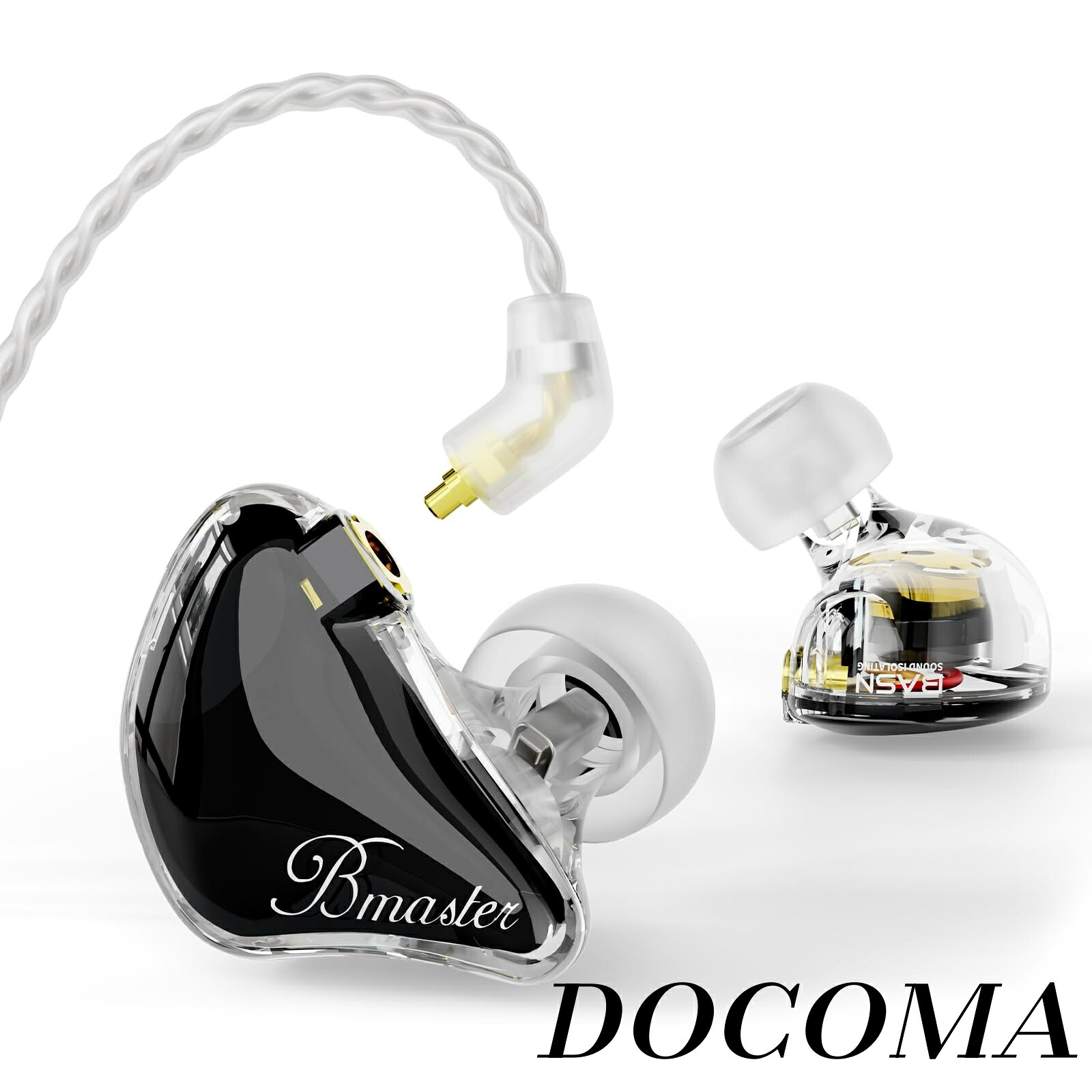 【まとめ買いで最大500円OFFクーポン!】【送料無料】IEM モニターイヤホン トリプルドライバー インイヤーモニター 2本の着脱可能MMCXケーブル付属 音楽家/ドラマー向け カナル型有線イヤホン (Black)