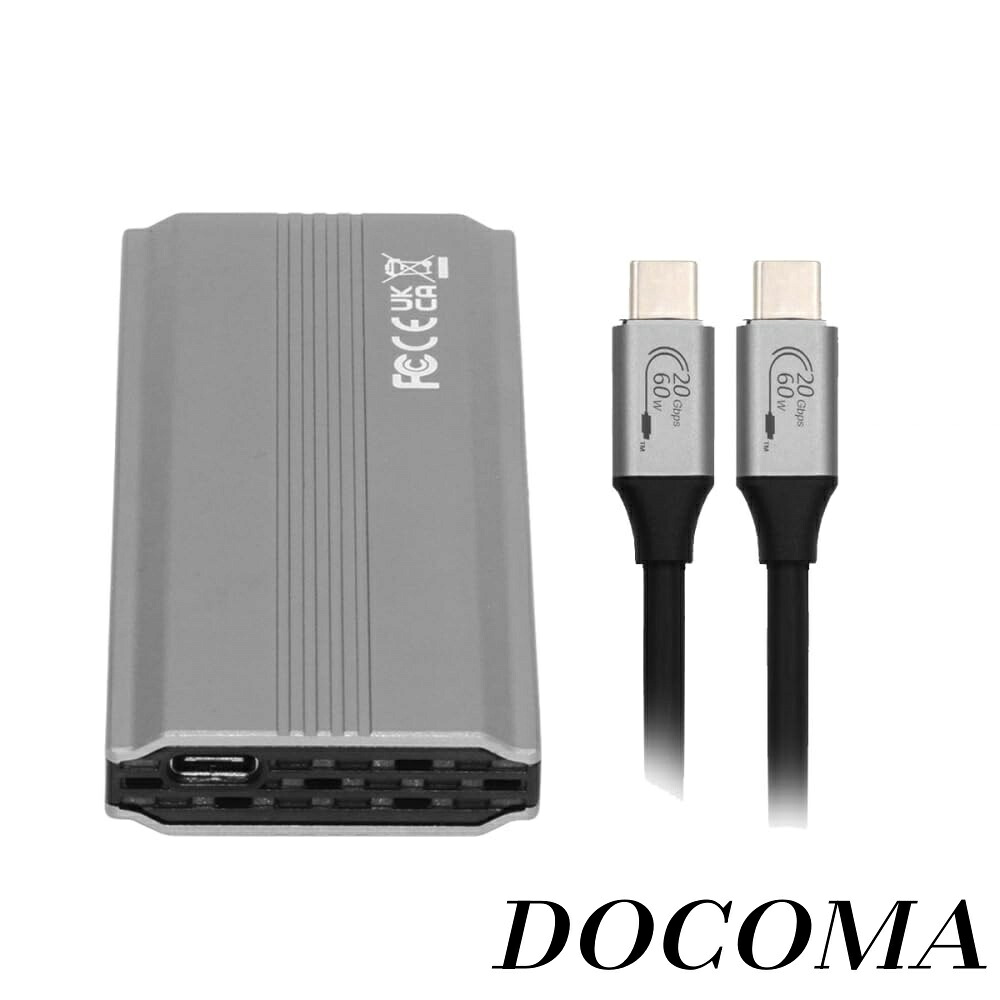 【まとめ買いで最大500円OFFクーポン!】【送料無料】C USB3.2 USB4 20Gbps から M キー M.2 NGFF NVME SATA SSD PCBA エンクロージャ 2280/2242/2260mm RTL9220