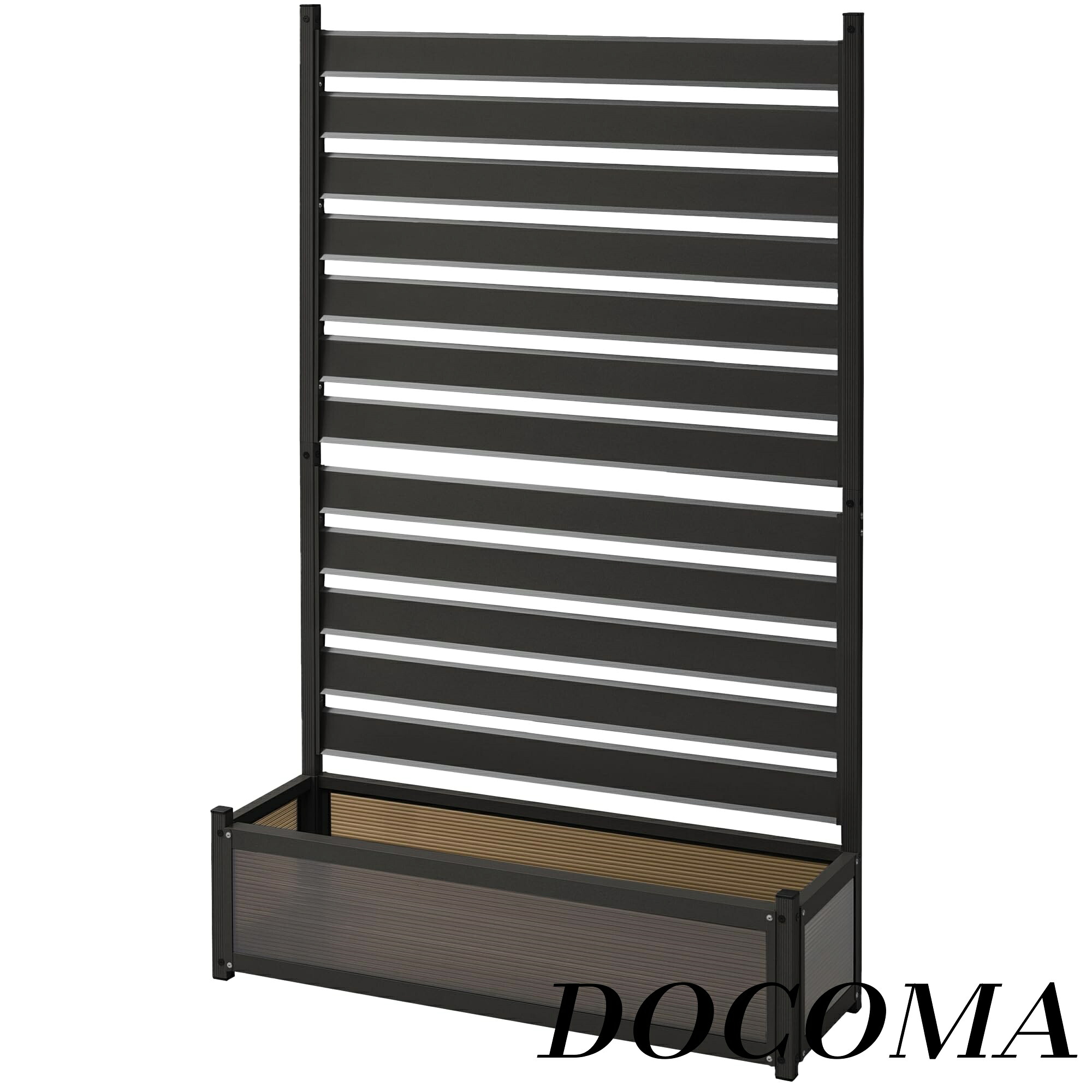 【まとめ買いで最大500円OFFクーポン!】【送料無料】幅90×奥行30×高さ149cm 目隠し フェンス プランターボックス 日よけ ダークブラウン KAPF-90150