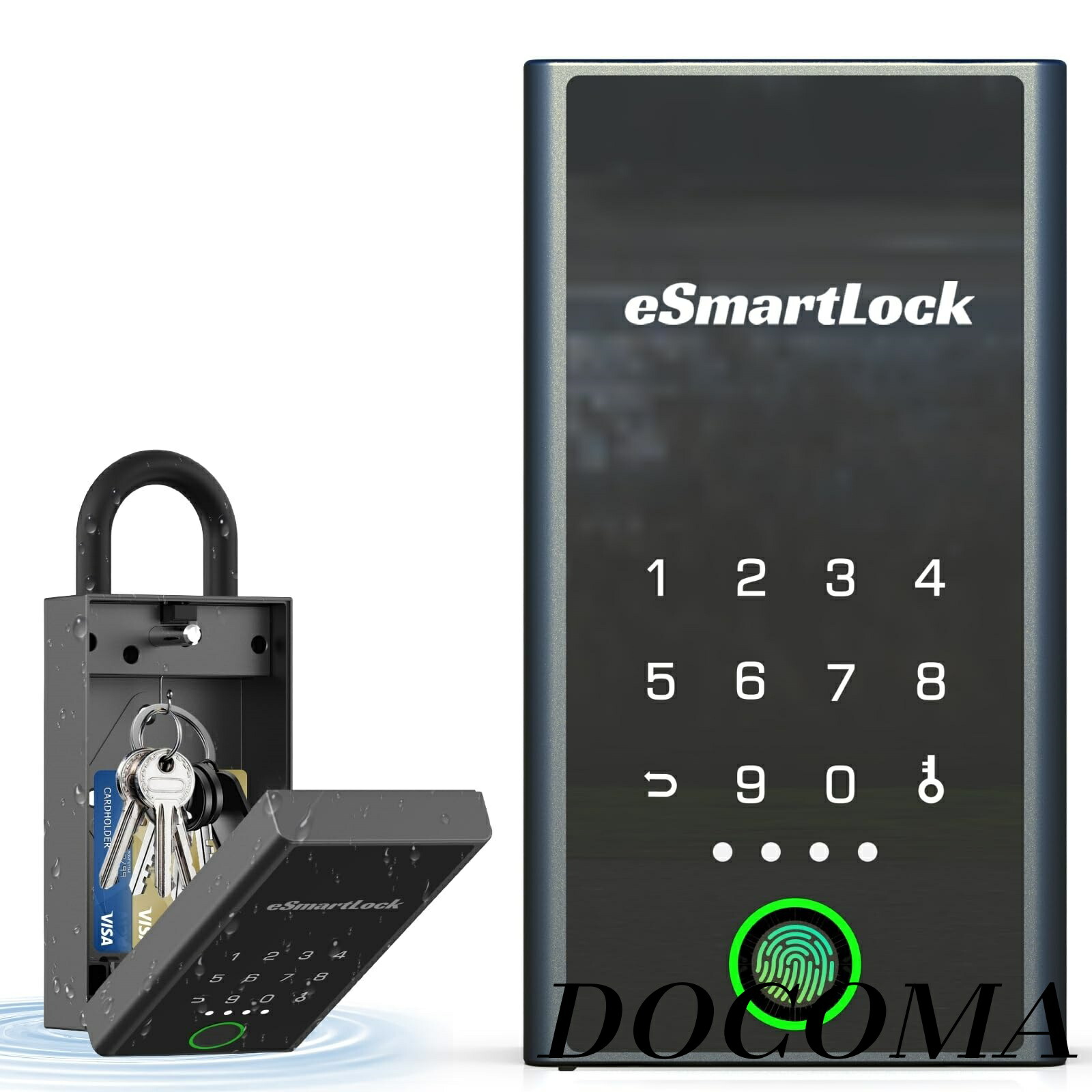 【まとめ買いで最大500円OFFクーポン!】【送料無料】スマート 盗難防止 キーボックス セキュリティボックス 鍵収納 壁掛け スマホ解錠 Bluetooth 暗証番号 遠隔操作対応 屋外 倉庫 玄関 事務所 アパート用 家庭 取り外し可能 不動産業者 鍵の受け渡しに最適 ハングドアノブ用