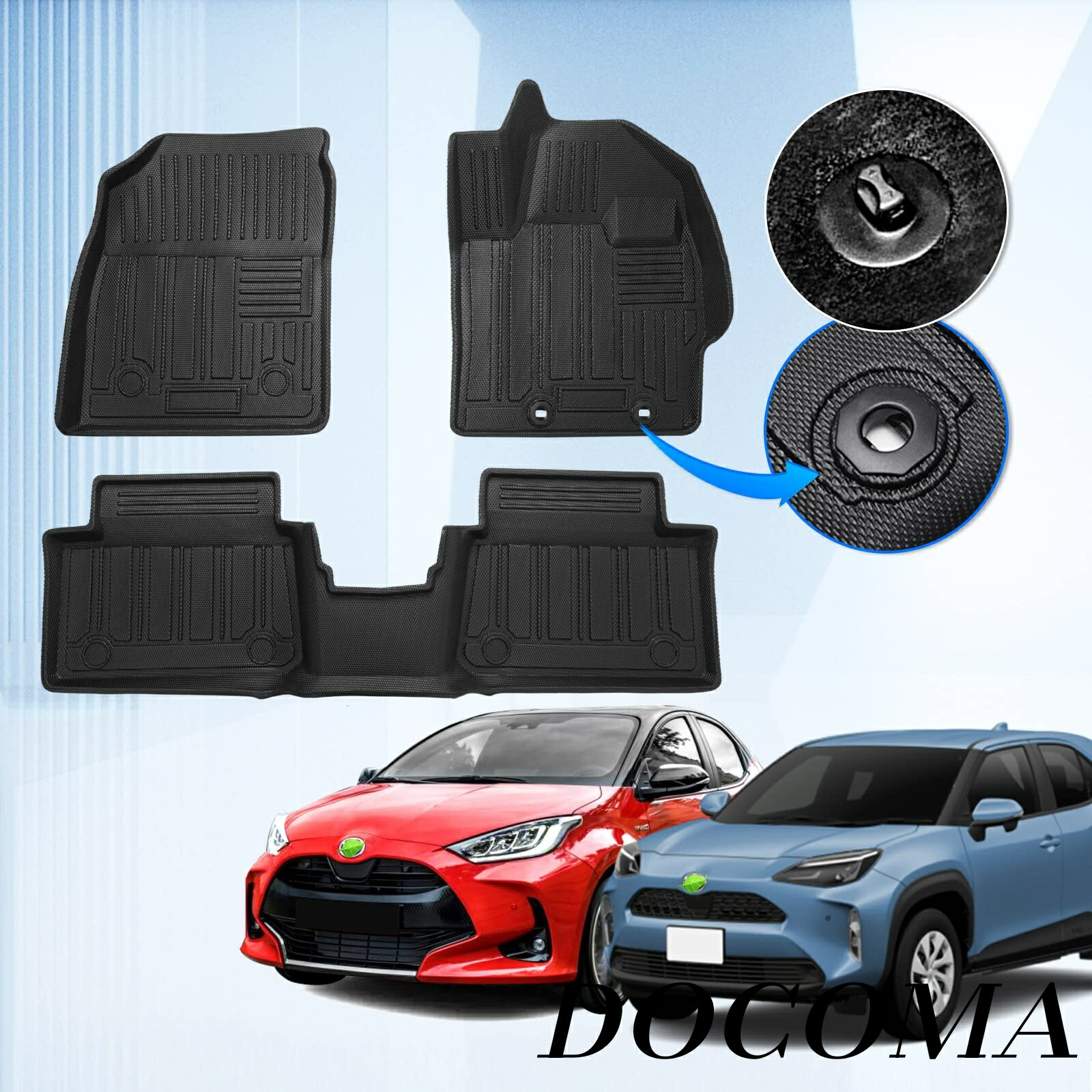 【まとめ買いで最大500円OFFクーポン!】【送料無料】2WD?新型ヤリス 3D フロアマット 防水 AT車専用 YARIS/YARIS CROSS MXPH MXPA10 15 KSP210 トヨタ 立体構造 カーマット TPE材質 フロアマット 専用設計 耐汚れ/耐摩擦 内装 カスタムパーツ インテリア アクセサリー 簡単取