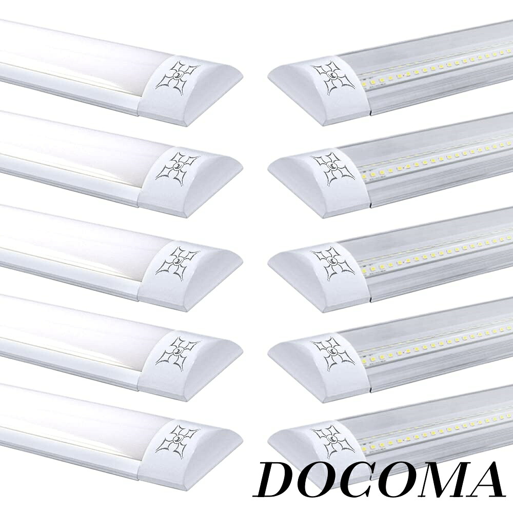 【まとめ買いで最大500円OFFクーポン!】【送料無料】120cm 従来3列型より電気代25%カット 5800lm 85V~265V 80W相当 LEDベースライト 昼光色 直付 器具一体型 超薄型 2灯相当 二代目 省エネ 6000k キッチン用 天井照明 防塵 PSE(10本)「A-TKYT-Mx10」