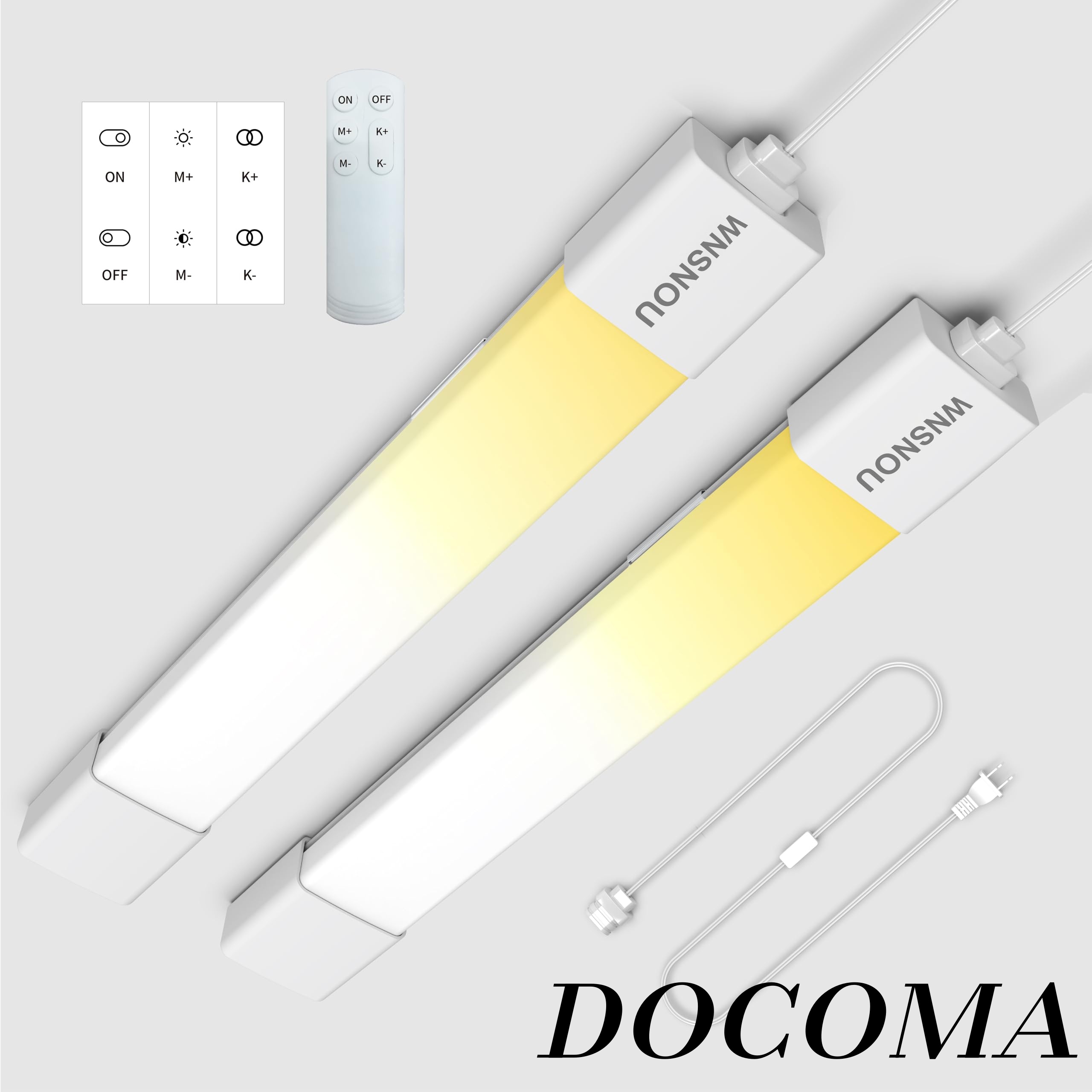 【まとめ買いで最大500円OFFクーポン!】【送料無料】器具一体型 プラグ付きキャビネットライトの下。3000K-6500K調光と色。ワイヤレスコントロールパネルとリモコン付き。ガレージ、キッチン、バスルーム、クローゼット、オフィス用25W 2500LM