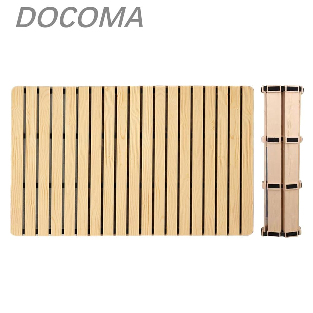 【送料無料】極厚３cm すのこベッド 折りたたみベッド すのこ マット ロール式ベッド 木製 コンパクト ベッドフレーム 滑り止め付き キャンプマット (セミダブル 120*200*3cm)｜ドゥコマ