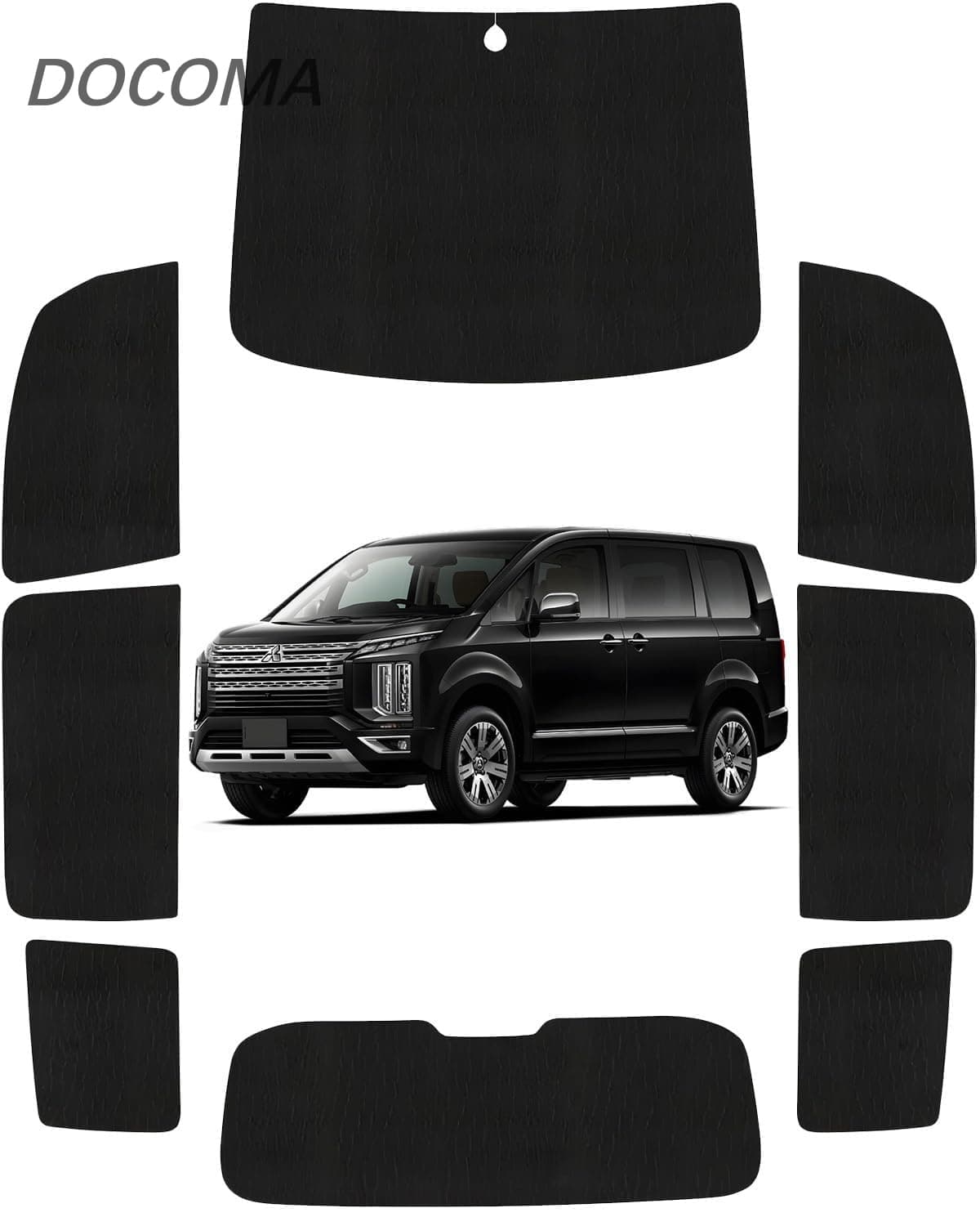 【送料無料】デリカ D5 サンシェード 全面 フルセット delica D：5 車中泊 CV1W CV2W CV4W CV5W 車中泊 遮光 日除け 断熱 UVカット 専用アクセサリー (デリカ D5)｜ドゥコマ