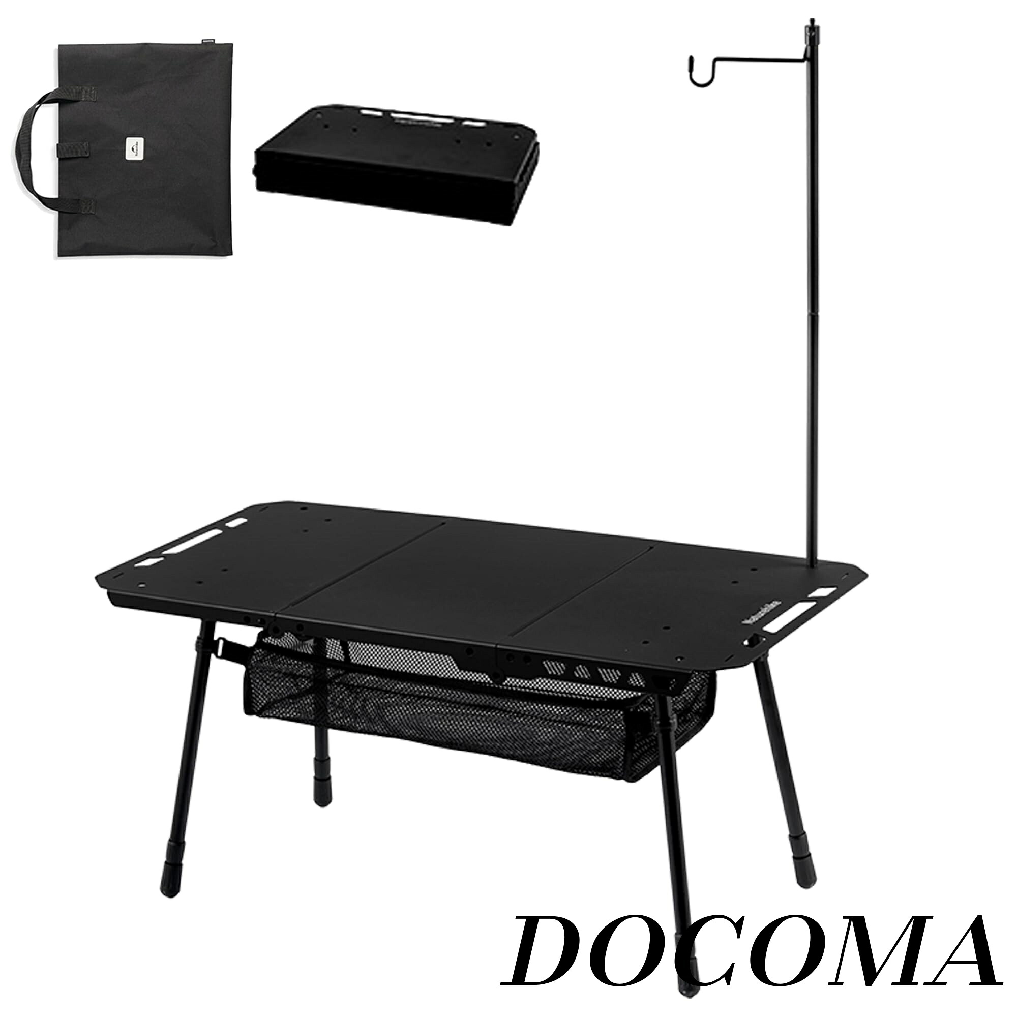 【まとめ買いで最大500円OFFクーポン!】【送料無料】テーブル 折りたたみ 50kg耐荷重 2.2kg軽量 高さ調節 コンパクト ソロキャンプ 多機能 簡単組立て 収納メッシュ付き ランタンスタンド付き 小物掛け コンパクト アルミ タクティカル ローテーブル 滑り止めマット アウトド