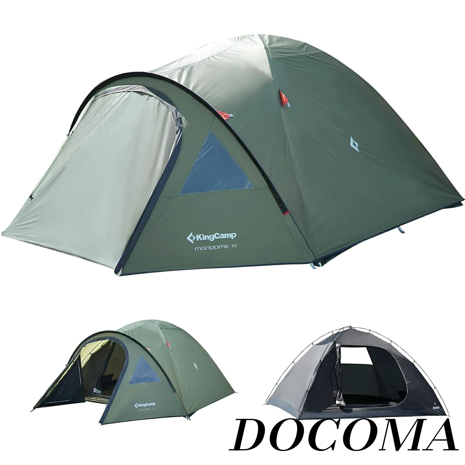【まとめ買いで最大500円OFFクーポン!】【送料無料】初心者向け 2-4人用 幅310cm 前庭付き 防水 通気 ファミリー キャンプ アウトドア ドームキャンピングテント 春用 夏用 テント