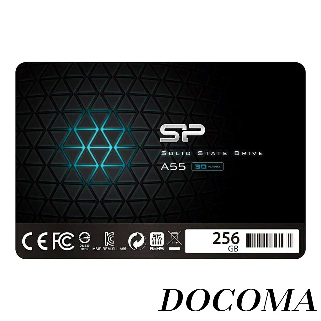 【まとめ買いで最大500円OFFクーポン!】【送料無料】SSD 256GB 3D NAND採用 SATA3 6Gb/s 2.5インチ 7mm PS4動作確認済 3年保証 A55シリーズ SP256GBSS3A55S25