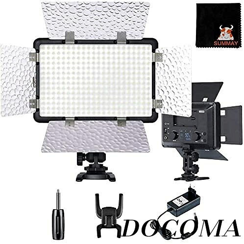 【まとめ買いで最大500円OFFクーポン!】【送料無料】LEDスタジオ定常光 ストロボ兼用 308個電球 2.4Gワイヤレス 輝度 色温度調整可能 マクロ撮影、結婚式撮影、インタビュー照明、静物撮影、ビデオ撮影などに最適(2色温度版)
