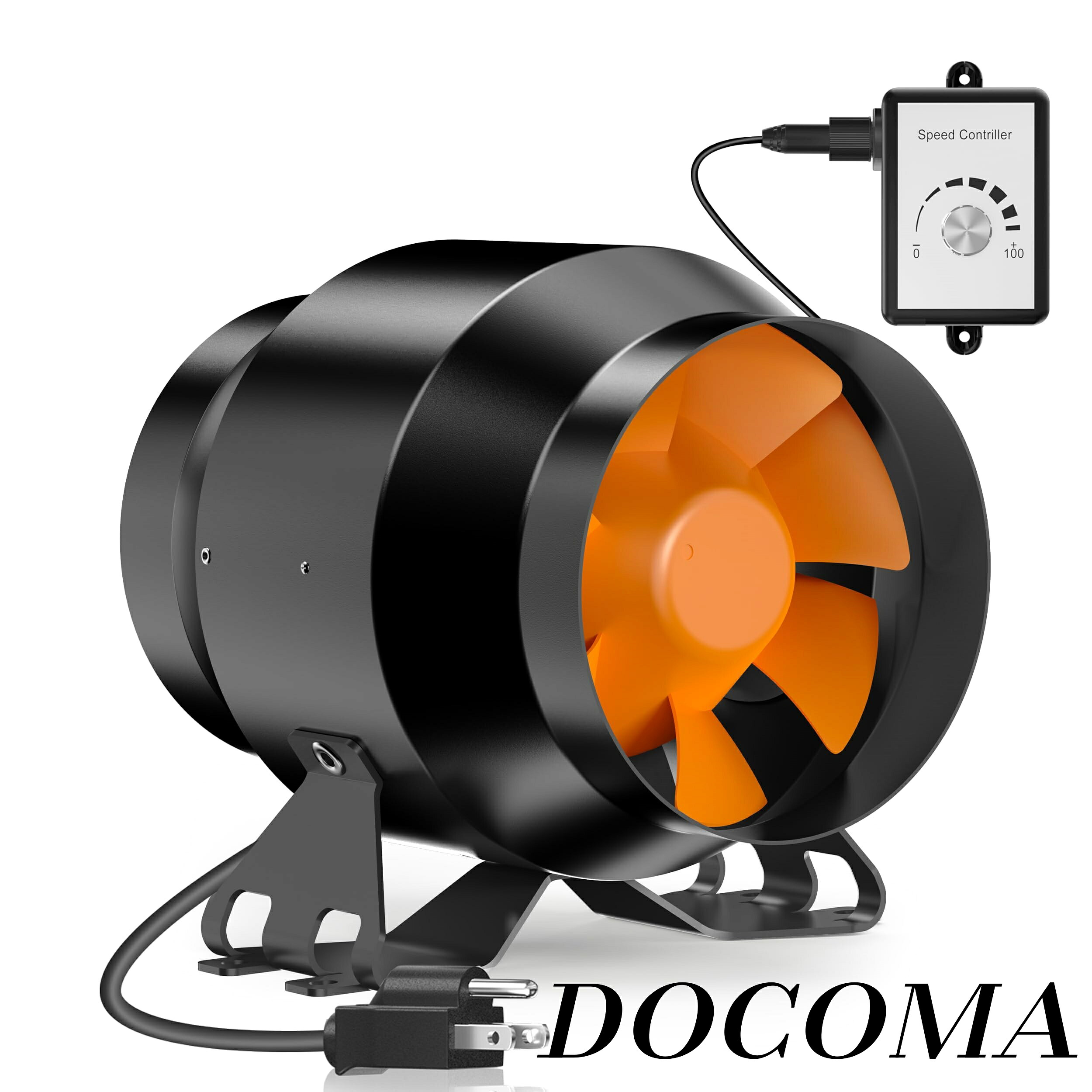 【まとめ買いで最大500円OFFクーポン!】【送料無料】ダクトファン 100mm 強力 無段階調速可能 【インボイス制度登録店】 金属ケース ダクト用換気扇 省エネ 塗装ブース用 マイニングリグ冷却 インバータダクトファン 無段階調速スイッチ付き 産業用排風機(HI-100PE ブラック)