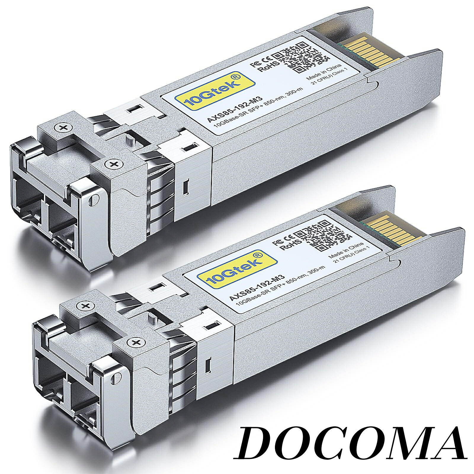 【まとめ買いで最大500円OFFクーポン!】【送料無料】10GBase-SR SFP+モジュール 10G 850nm MMF 最大300m 光トランシーバ Cisco SFP-10G-SR、Meraki MA-SFP-10GB-SR、Netgear、Ubiquiti UF-MM-10G、Mikrotik、D-Link、Supermicro、TP-Linkなど互換 2個入り