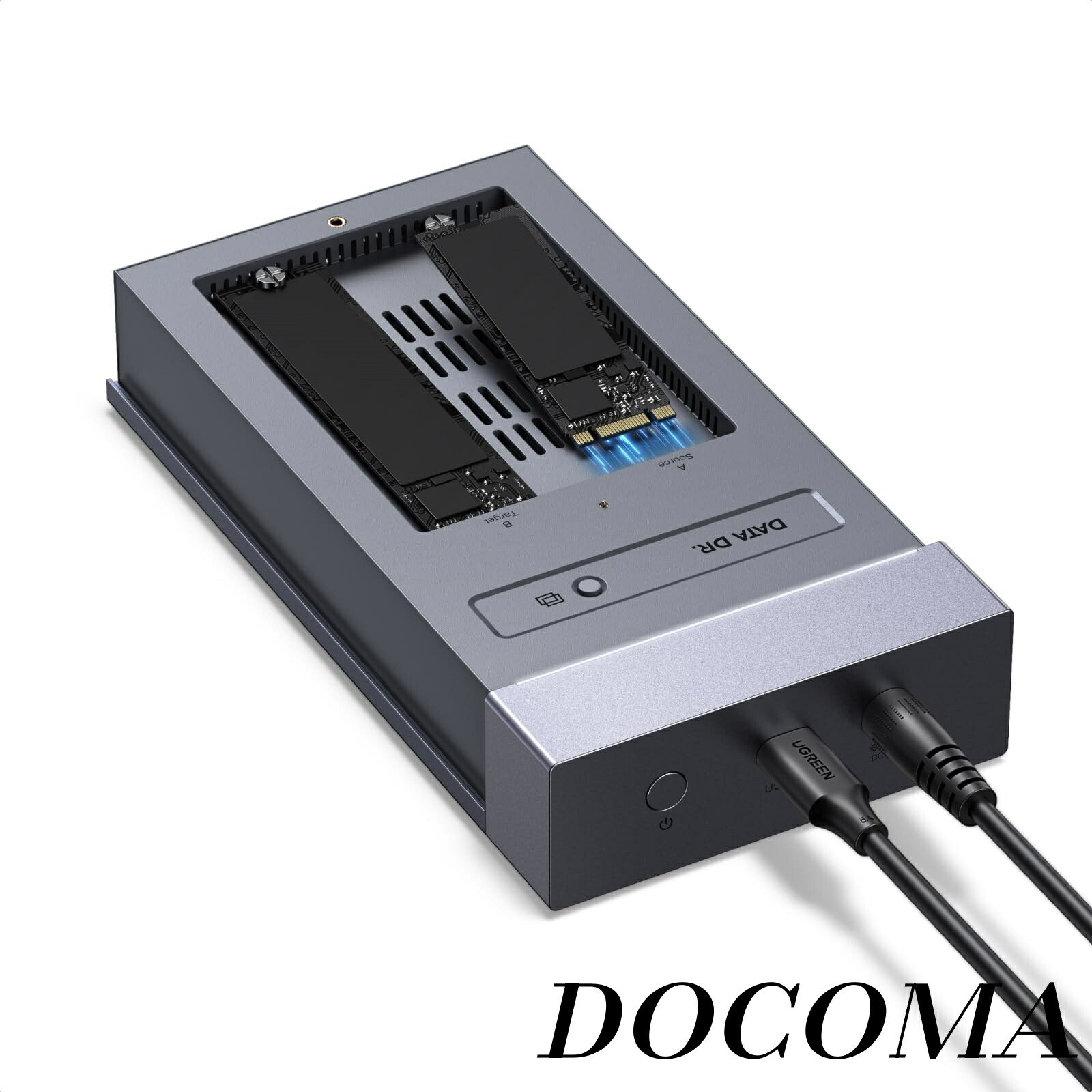 【まとめ買いで最大500円OFFクーポン!】【送料無料】M.2 SSD 外付けケース【USB4 40Gbps】 ssd ケース Thunderbolt 3/4 NVMe SSD ケース 2230 2242 2260 2280(M-Key M&B Key) USB4/3.2/3.0/2.0対応 USB C ケーブル付属 ファン設計 ダブルM.2 NVMe SSD対応