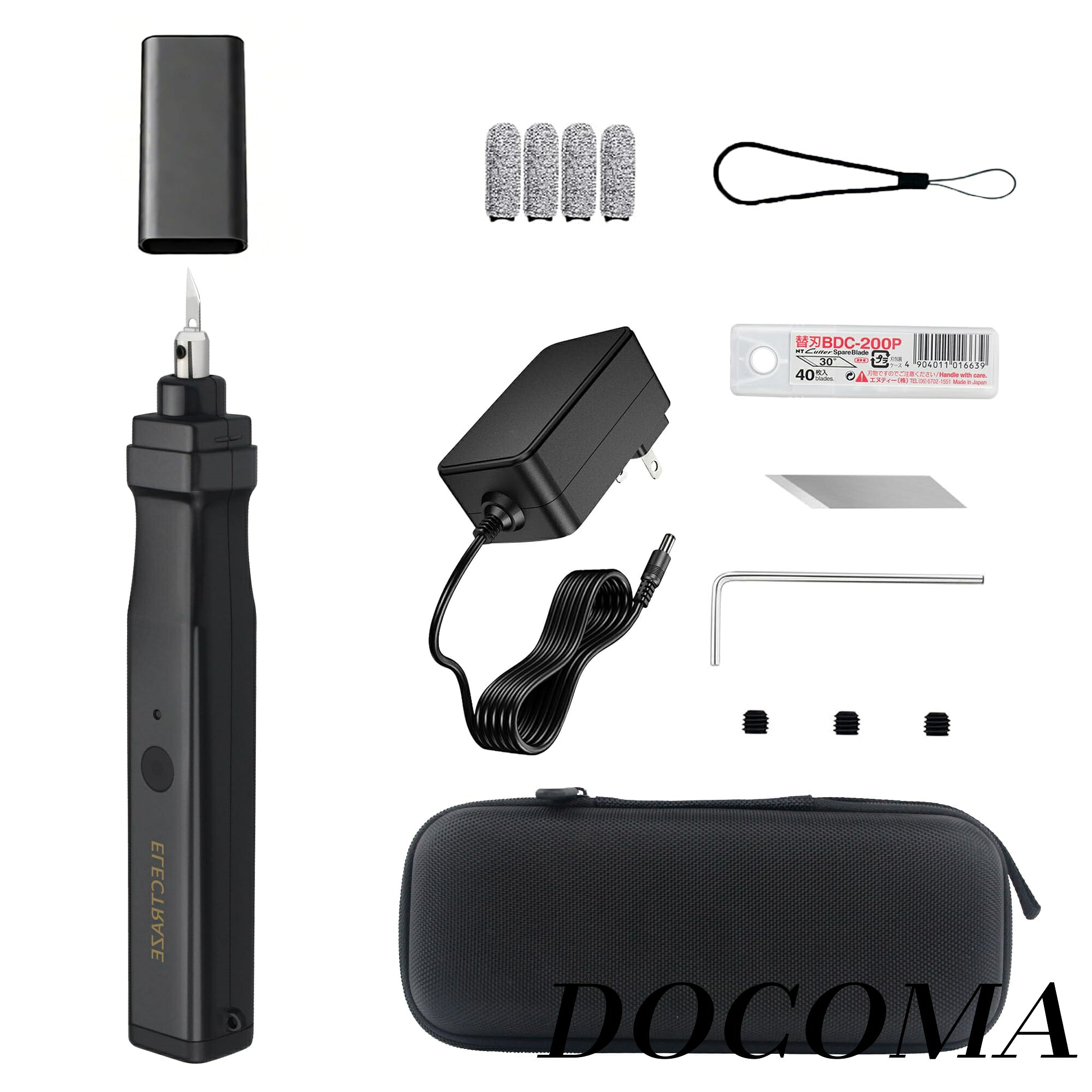 【まとめ買いで最大500円OFFクーポン!】【送料無料】40000 Hz 超音波カッターは、3D プリントモデル、プラスチック、木材、樹脂、PCB、カーボンファイバーを切断するための 50 枚の交換可能なブレードを備えた多用途のハンドヘルド クラフト切断ツールです。 (E1 小)｜ドゥコマ 12,846円