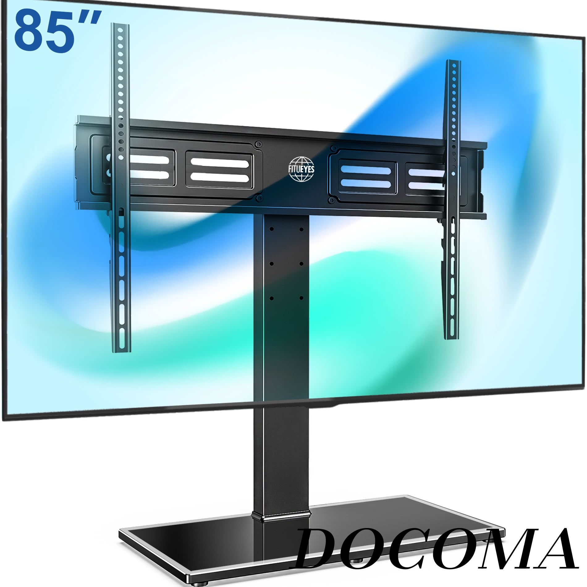 【まとめ買いで最大500円OFFクーポン!】【送料無料】テレビスタンド 50～85インチ対応 壁寄せテレビスタンド テレビ台 高さ調節可能 首振り可能 大型テレビ向け TT107003GB｜ドゥコマ