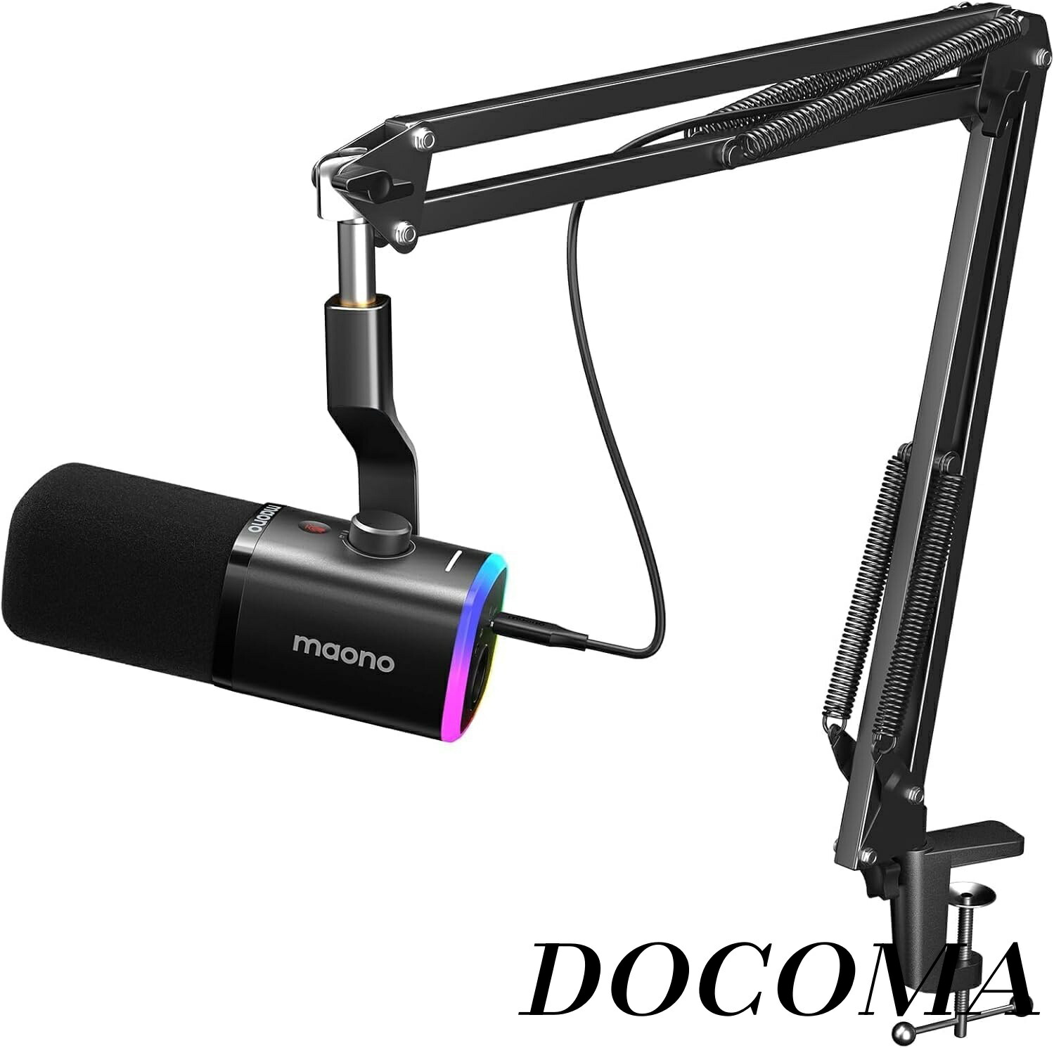 【まとめ買いで最大500円OFFクーポン!】【送料無料】XLR/USB ゲーミングマイク ノイズキャンセリング PCマイクセット ポッドキャスト ストリーミング用 ダイナミックマイク ミュートボタン 単一指向性 YouTube 録音 ゲームチャット ライブ配信 ゲーム実況に PD100XS ブラック
