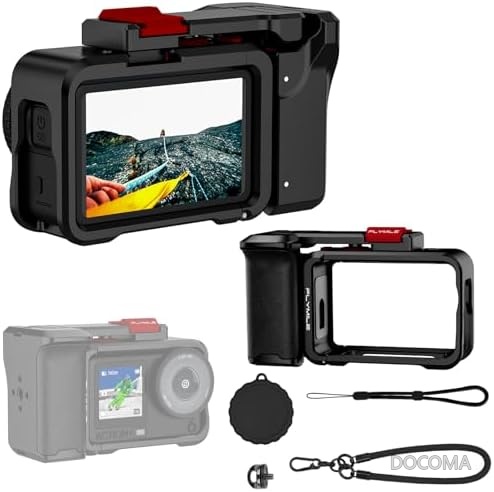 【送料無料】DJI Osmo Action 6 対応 フレーム ケージ ブラケット ハンドル アクションカメラ アクセサリー アルミニウム合金 耐衝撃 滑り止めグリップ コールドシュー拡張 モジュール設計｜ドゥコマ