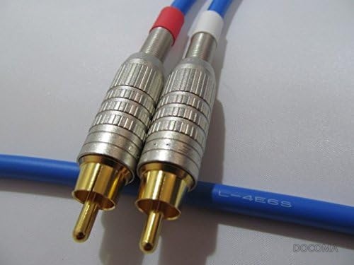 【送料無料】高音質 RCAケーブル 3.0m 2本1セット プロ用 オーディオ接続 受注生産 高純度銅線 シールド付 青色 ケーブルプラグ 丁寧ハンダ仕上げ｜ドゥコマ