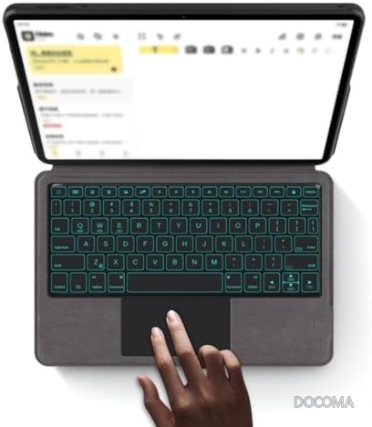 【送料無料】Redmi Pad SE 11インチ用 キーボードケース トラックパッド付き バックライト付き 一体型 Bluetooth接続 ビジネス タブレットケース ノートパソコン風 7色発光 高級感 シンプル｜ドゥコマ