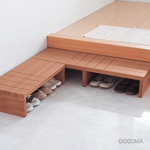 【送料無料】天然木 玄関踏み台 幅60cm 奥行30cm 高さ8cm 耐荷重100kg 玄関台 ステップ台 木製 完成品 ナチュラル 上がりかまち 補助台 履き物 脱ぎ履き 楽々 おしゃれ 天然木素材 安心安全｜ドゥコマ