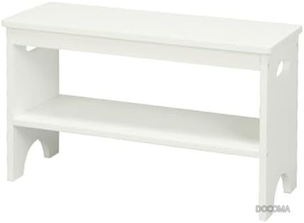 【送料無料】天然木 玄関ベンチ 幅60cm 靴収納 シューズラック付き 収納棚付き 補助椅子 ホワイト 組立式 耐荷重80kg ラバーウッド ラッカー塗装｜ドゥコマ