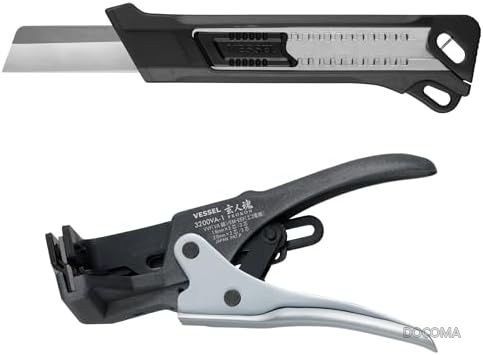 【送料無料】電工ナイフ アジャストナイフ ステンレス刃 VVF VA線ストリッパー 電気工事士技能試験対応 刃出調整可能 交換式スリット刃付き 軽量370g｜ドゥコマ