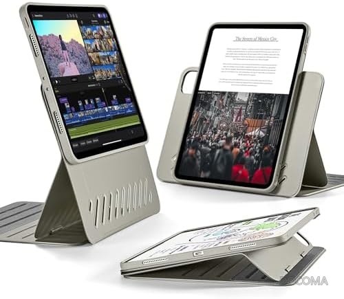 【送料無料】iPad Pro 11インチ ケース 2022/2021/2020/2018 第4/3/2/1世代 専用 マグネット式カバー 取り外し可能 回転式 スタンド 9段階角度調節 縦横対応 頑丈 保護 軽量 ビジネス 学習 ゲーム 最適｜ドゥコマ