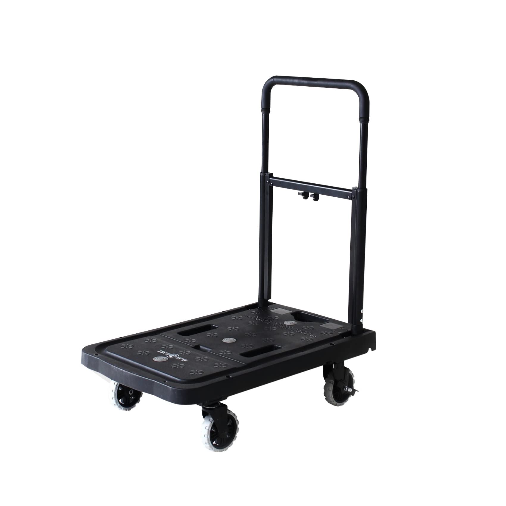 【送料無料】フラットカート 車輪も折りたためる台車 F-CART02 ブラック|ドゥコマ