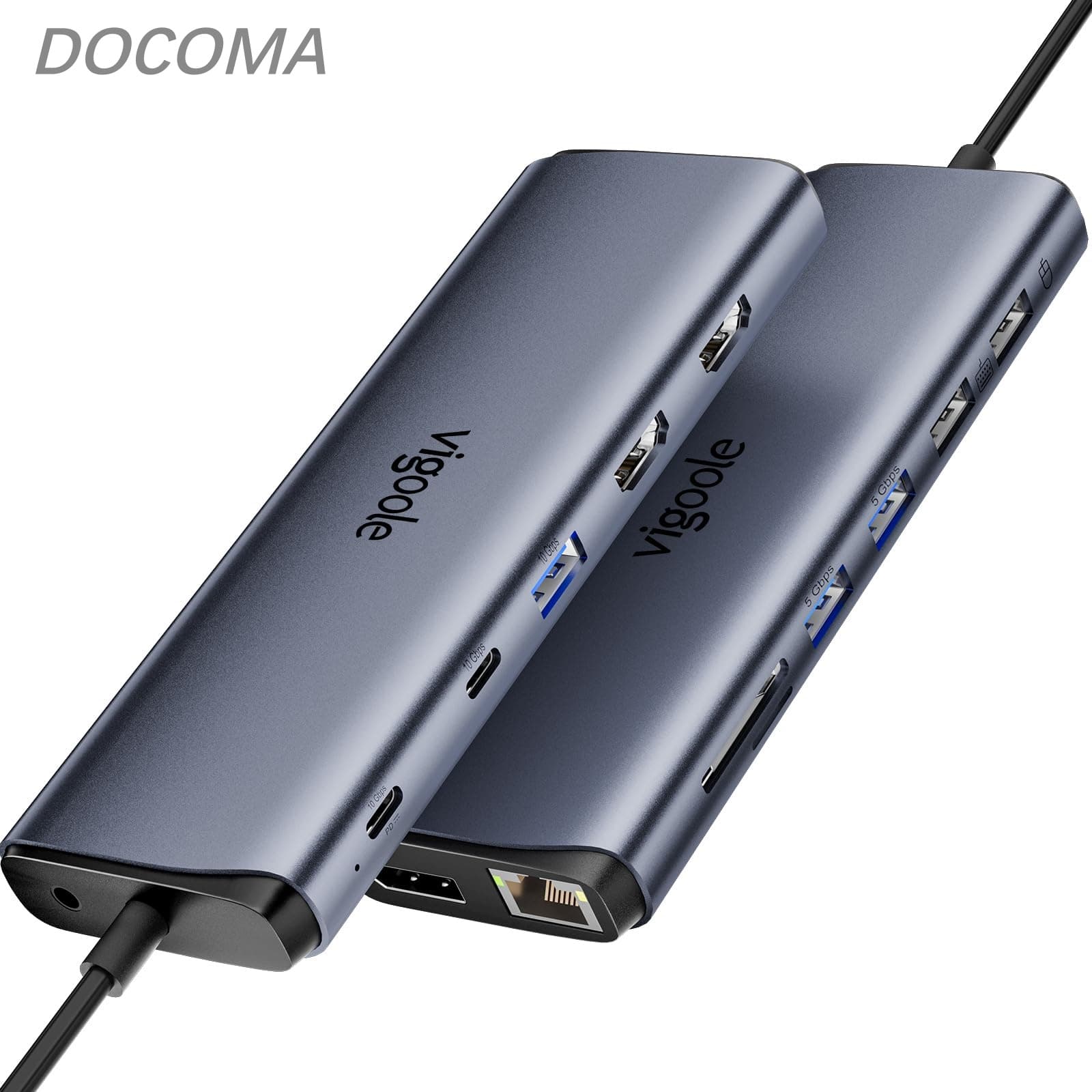【送料無料】4と互換性ドック、MacBook ドッキングステーション 3 モニター、10Gbps USB C ハブデュアル HDMI、ディスプレイポート、イーサネット、100W|ドゥコマ