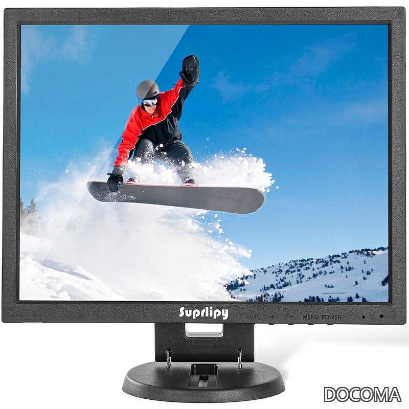 【送料無料】TFT LCD 防犯CCTVモニター 1024x768 4:3 解像度 カラーディスプレイスクリーン HDMI/VGA/BNC/AV入力 リモコン 内蔵スピーカー付属 監視カメラ DVR PC用|ドゥコマ