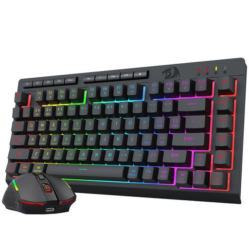 鍵盤二十日鼠仕掛ける無線電話【BT/2.4G/USB-C有線】ゲーミングキーボードワイヤレス75%テンキー受け答え英語取り合わせ静音メンブレン12800DPI二十日鼠RGBバックライトマクロキー申し受ける式省ワット数ポータ…