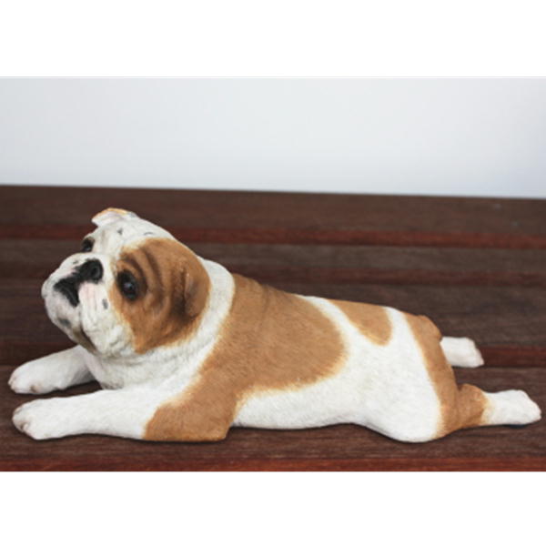 在庫限り　フィギュア　ドッグ　【ブルドッグ/伏せ】 輸入雑貨　犬雑貨　犬グッズ