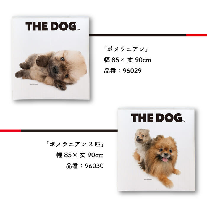 暖簾 THE DOG ポメラニアン 幅85×丈90cm 犬雑貨 犬グッズ 売れ筋アイテムラン