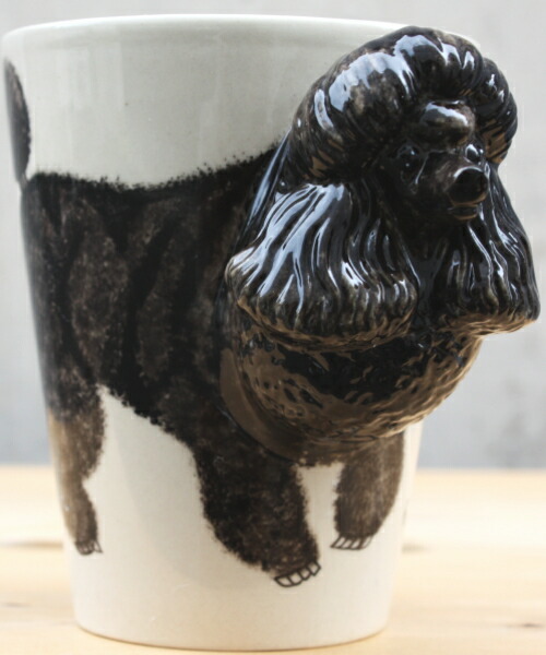 在庫限り　ドッグCOLLECTIBULE　セラミックマグ【プードル　ブラック】 犬グッズ・犬雑貨