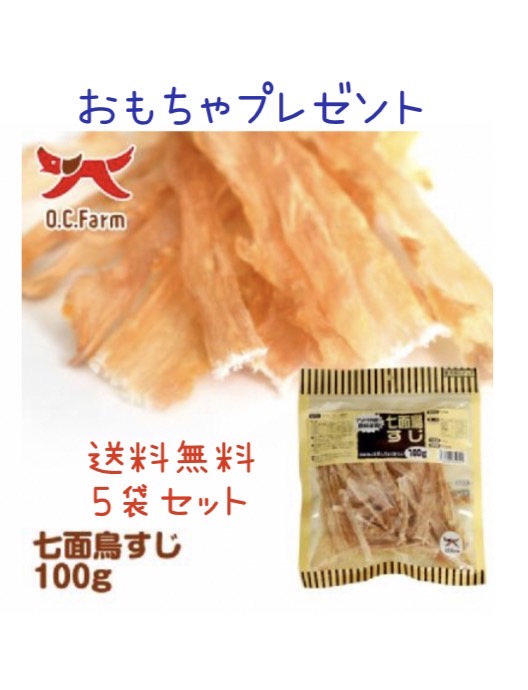 犬 無添加 おやつ 100g×5袋セット おもちゃプレゼント あす楽 オーシーファーム 七面鳥すじ 100g 消費期限2023年7月 ハミガキ七面鳥  ターキーアキレス 七面鳥 歯石予防 歯磨き 歯みがき ジャーキー 驚きの値段