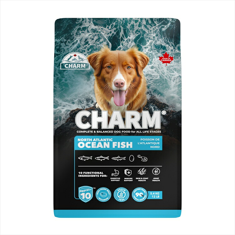 チャーム ドッグフード CHARM ノース・アトランティック・オーシャン・フィッシュドッグフード 5.4kg プレミアムフード グレインフリー 犬 ナチュラル アレルギー 小粒 無添加 肥満|Pet館~ペット館~