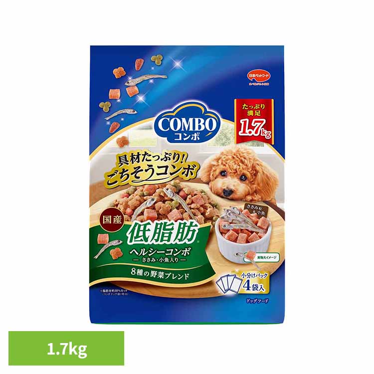 コンボ ドッグ 低脂肪 ヘルシーコンボ ささみ・小魚入り 1.7kg