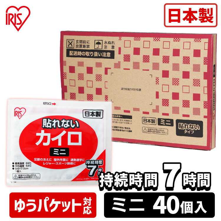 貼らないカイロ ミニ 40枚入り 送料無料 カイロ 貼らない 貼れない ミニ 小さい