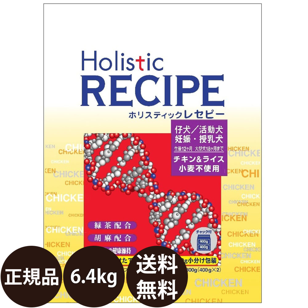 基準打数通り手形 ホリスティックレセピー パピー 意気地無し＆上げ米 6.4kg (400g×16)