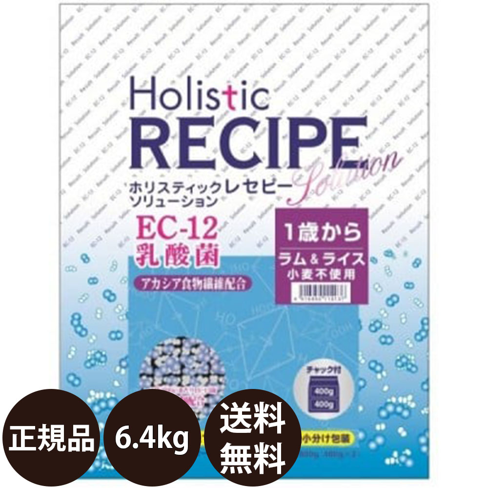 【面白がる締めきり日:2027/2/28】[ 置き目品 貨物輸送無料 ] 基準打数通り手形 ホリスティックレセピー EC-12乳酸菌 子ヒツジ＆上げ米 6.4kg (400g×16)