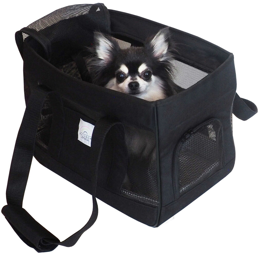 [ 正規品 送料無料 ] レインボー シンプルメッシュキャリー [ 犬 猫 小型犬 春夏 キャリーバッグ お出かけ 通院 移動 メッシュ素材 通気性 ポケット付き 飛び出し防止リード付き 2025 ]