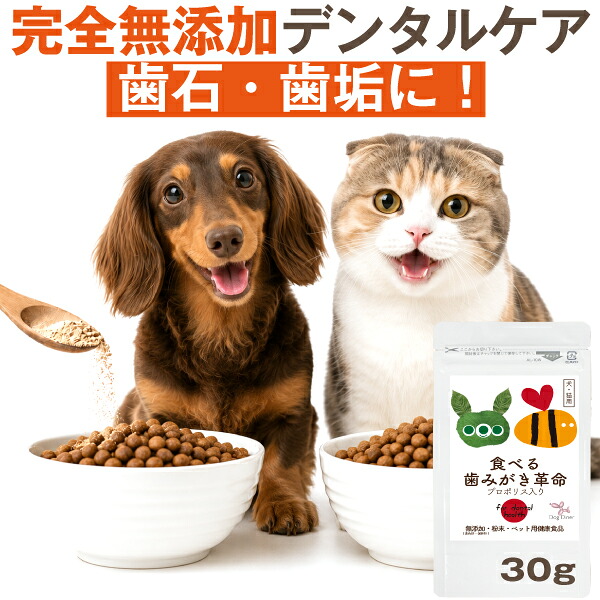 【楽天市場】【獣医師推奨】犬 歯磨き サプリ 食べる歯磨き革命 30g デンタルふりかけ デンタルパウダー ふりかけ 犬 口 臭い 歯石 猫 歯磨き デンタルケア 歯垢 口腔ケア 無添加 歯磨き粉：犬猫の健康食専門店ドッグダイナー