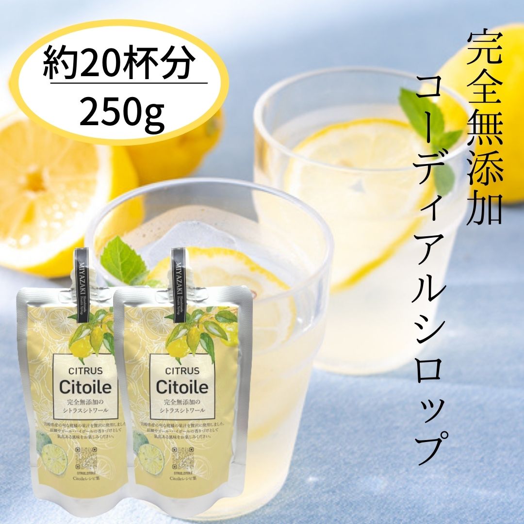 15 00までのご注文で翌日発送 Citrus Citoile 無添加 コーディアルシロップ カクテル 柑橘 レモン へべす 柚子 シロップ スムージー セール対象 5月 いつから 焼酎 健康 美容 お試し お買い物マラソン 250g 2本セット お買い物マラソンセール ヨーグルト 安い購入