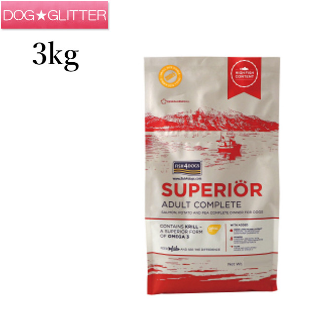 フィッシュ4ドッグ スーペリアアダルト 3kg（1.5kg×2）＜br /＞犬用 全年齢 オールステージ ドッグフード 魚 ドライフード FISH4DOGS