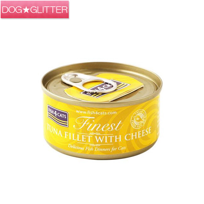 フィッシュ4キャット ツナ＆チーズ缶詰 70g猫用 キャットフード 魚 ウェットフード FISH4CATS｜ドッググリッター　DOGGLITTER